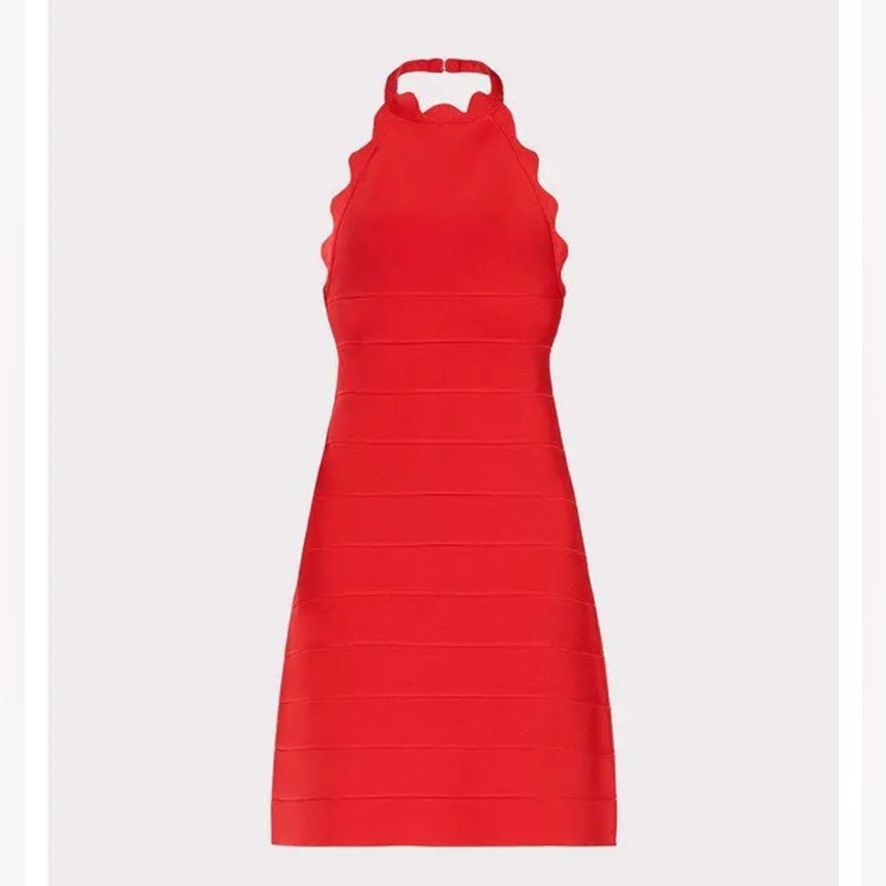 HERVE LEGER ‘Scallop Edge Mini Dress’
